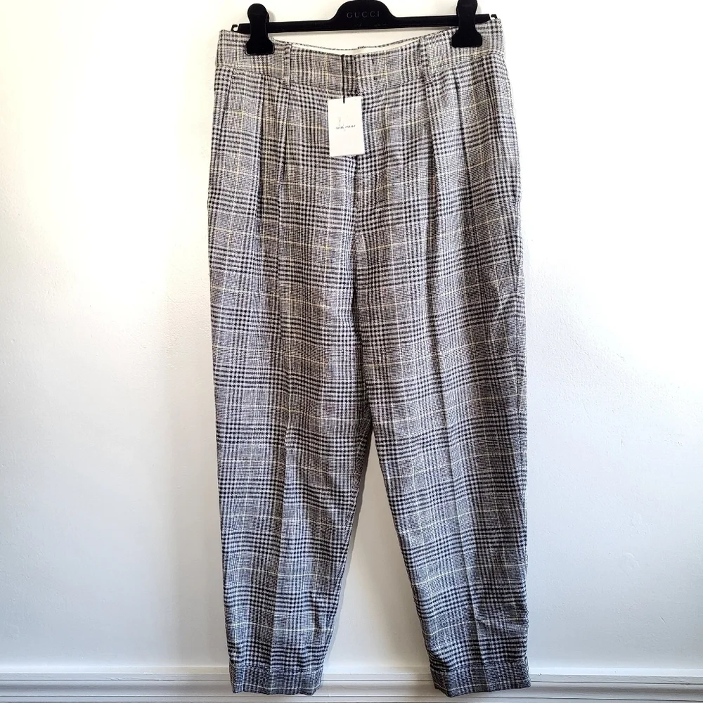 New ISABEL MARANT Ceyo Checked High-Rise Slim Fit Trouser Pants NWT 10 US/42 FR - Picture 8 of 15